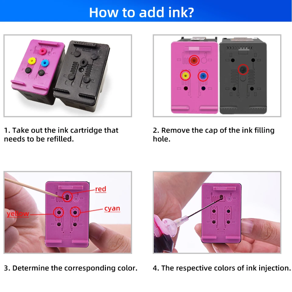 61XL Refillable CISS Ink Cartridge Compatible HP 61 HP61 for HP Deskjet 1000 1050 1055 1510 2050 2512 2540 3050 Envy 5530 4500