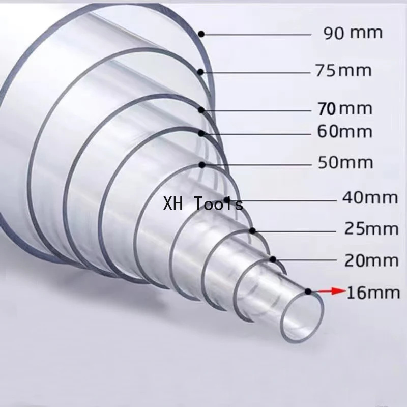 أنبوب أكريليك شفاف مجوف مستدير PMM أنبوب بلاستيكي خزان الأسماك حوض السمك الزراعة المائية سقي حديقة شبكي أنبوب قنية #5