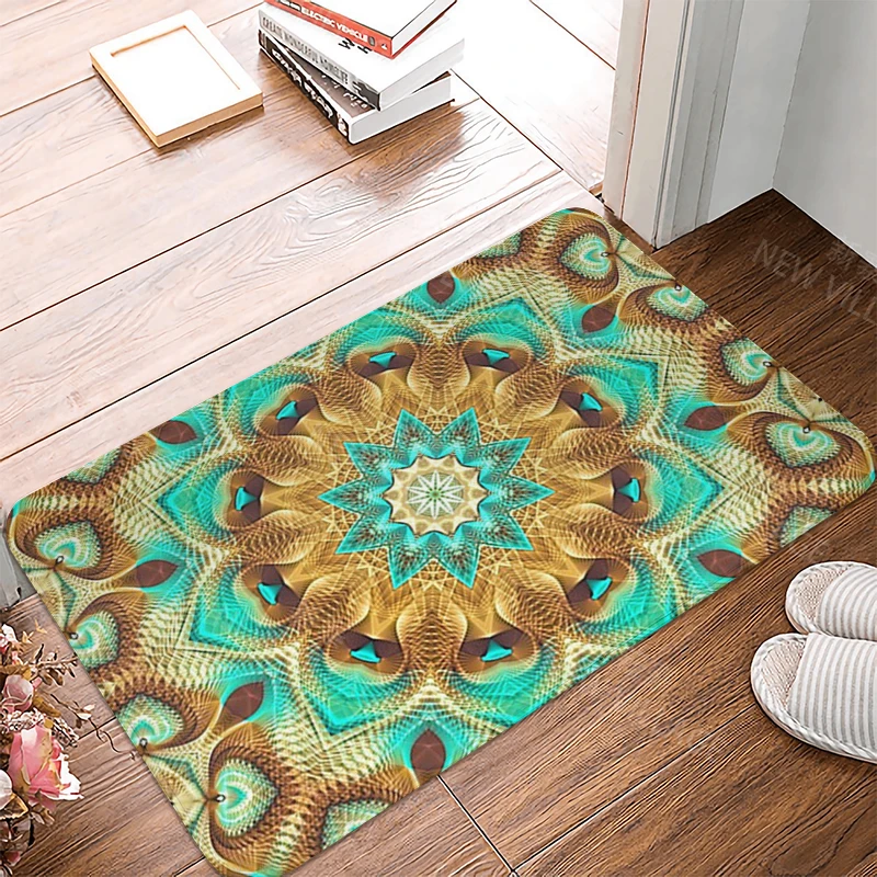 Anti-slip Bath Mat Bathroom Small Rug Shower Mat Home Decor Door Mat Kitchen Bedroom Entrance Room mats Persia vintage Mandala