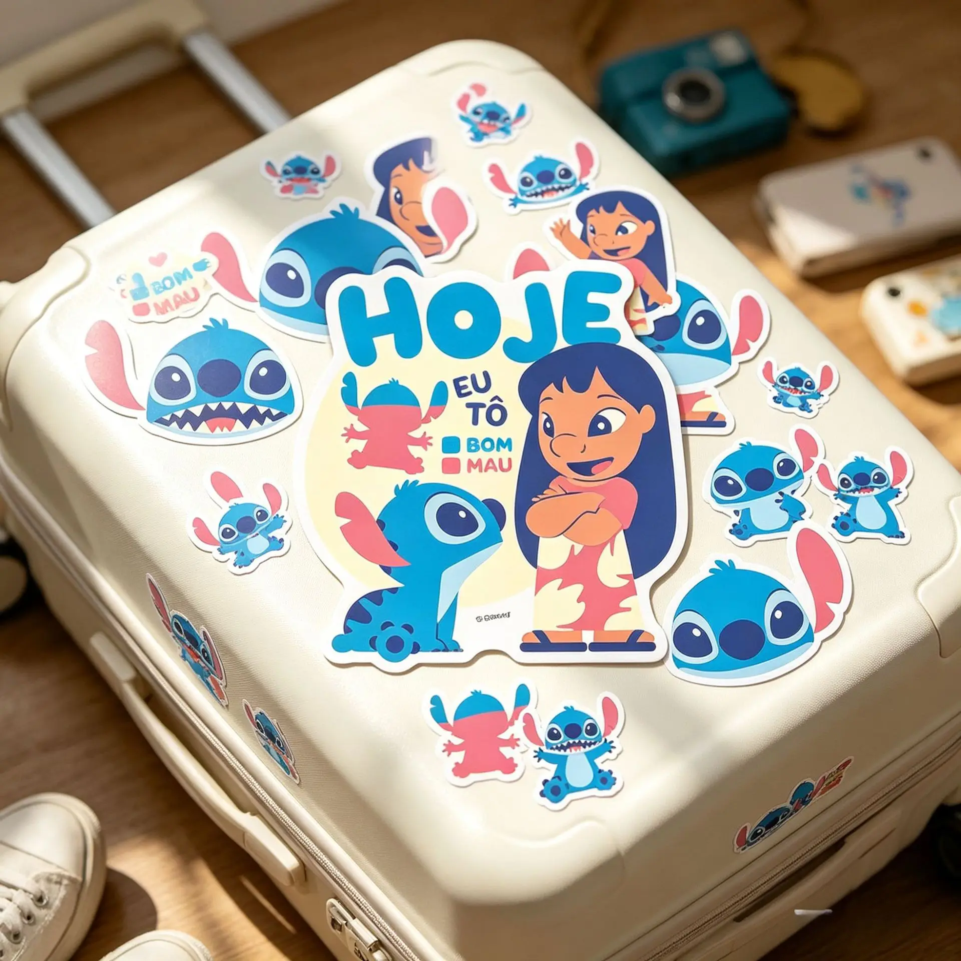 Stitch Stickers for Children Cartoon Tableware Paper Cups Tablecloth Slap Bracelets Stamps Stickers Party Favor Gifts Supplies
