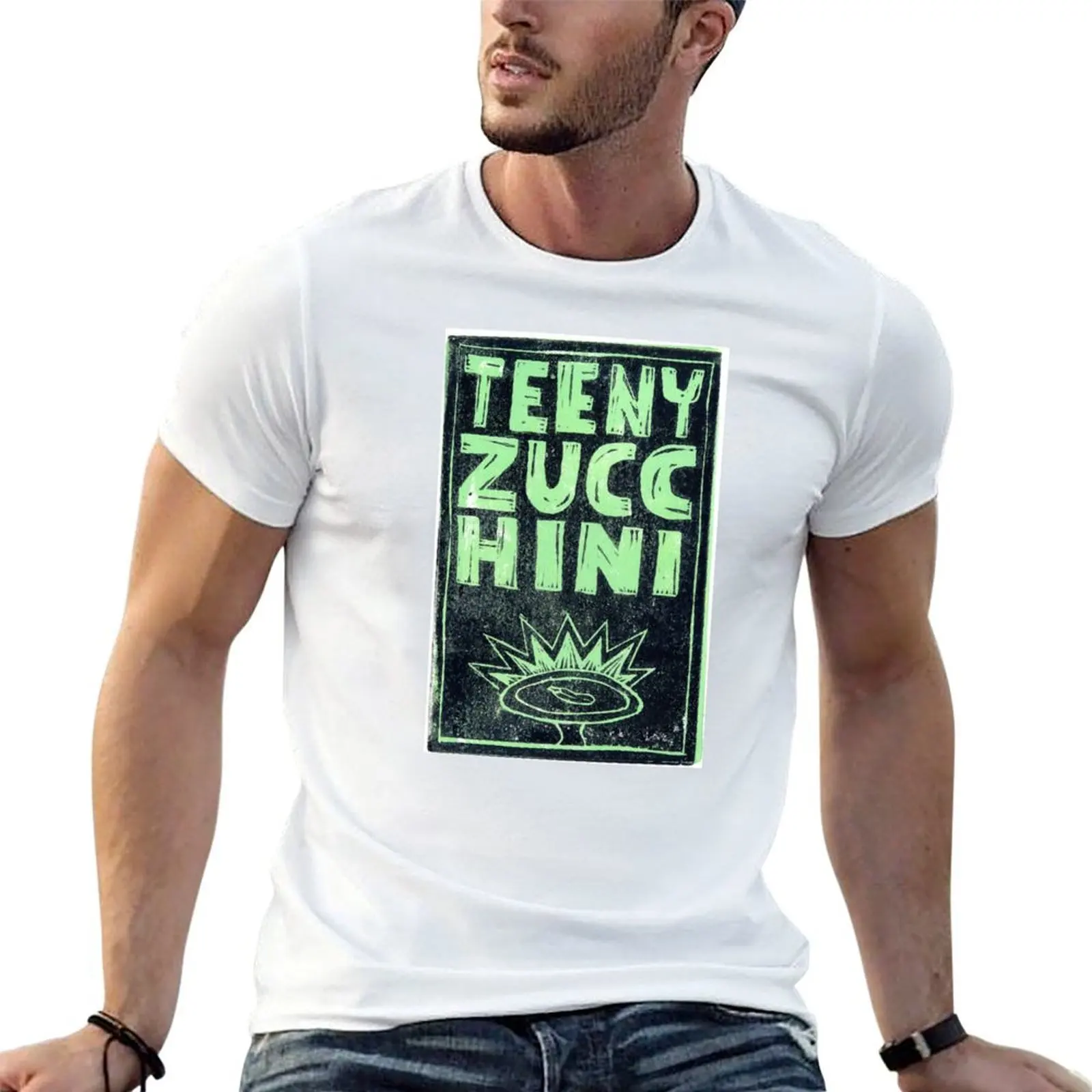 تي شيرت Teeny Zucchini تي شيرت قطني تي شيرت رجالي برسوم جرافيك