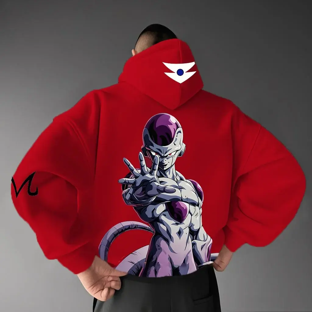 

Мужская толстовка с капюшоном Dragon Ball Super Saiyan, уличная одежда в стиле аниме, повседневный пуловер, толстовка с длинным рукавом и графическим принтом, весна-осень