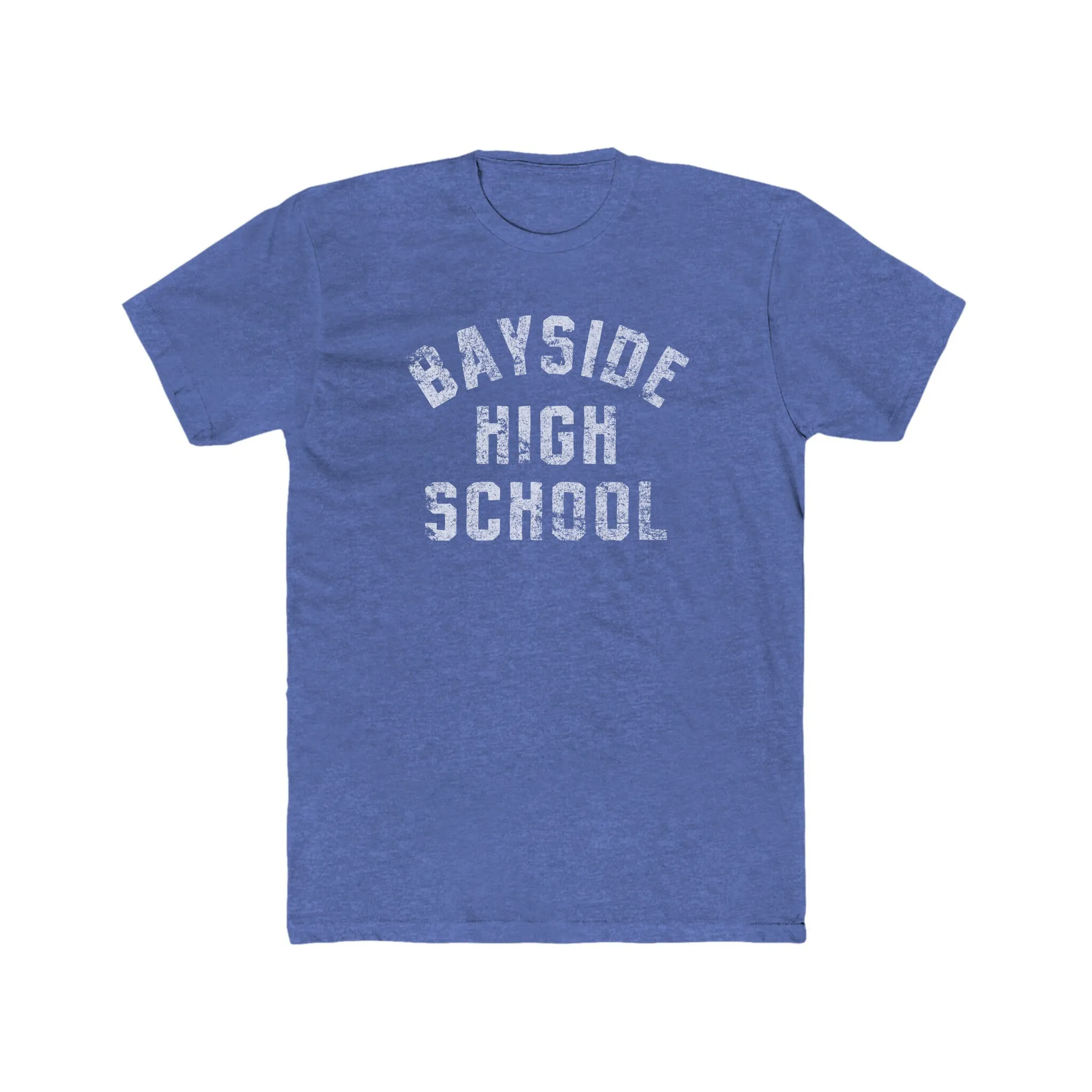 Bayside High School Vintage Look Gym T Shirt Heathered 50 Blend