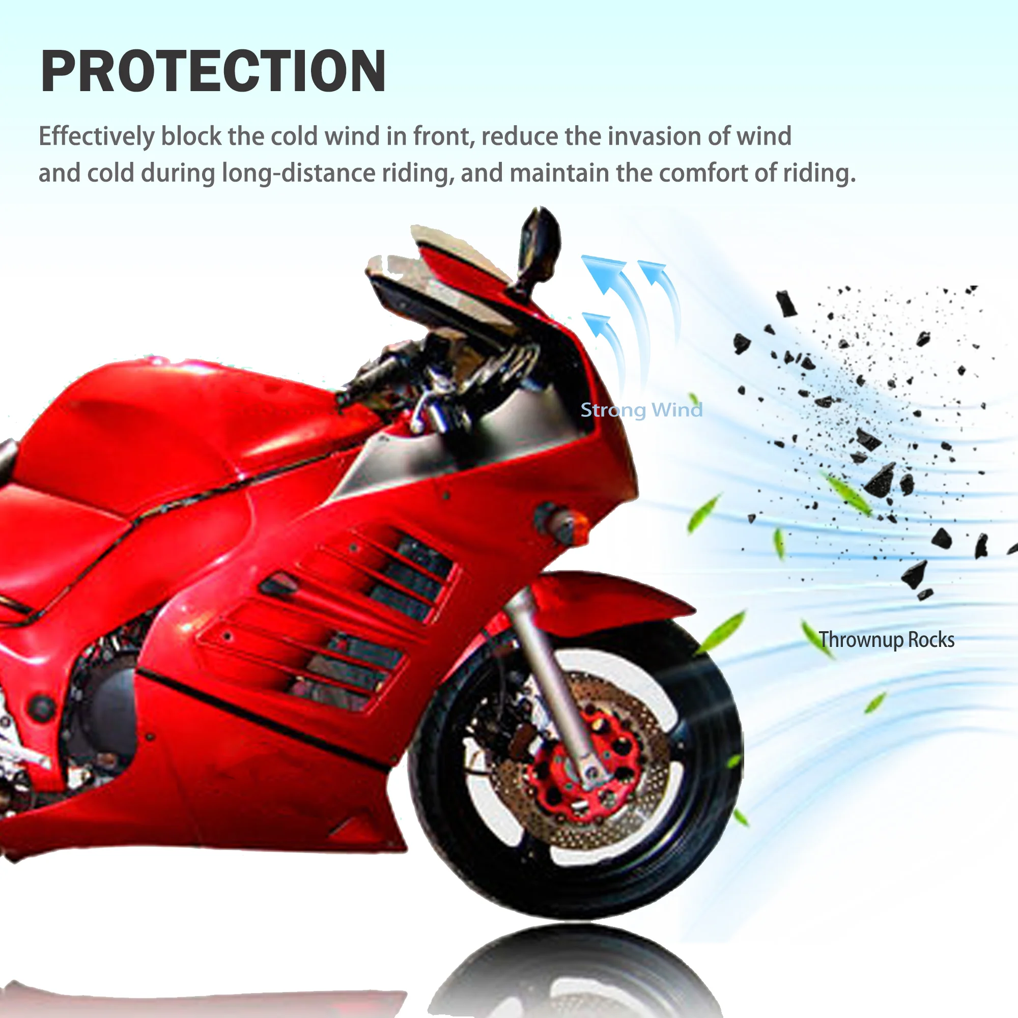 Fit for Suzuki 1993 - 1997 RF400 RF400R GK78A Windshield Windscreen 1994 1995 1996 RF 400 Wind Deflector Shield Screen