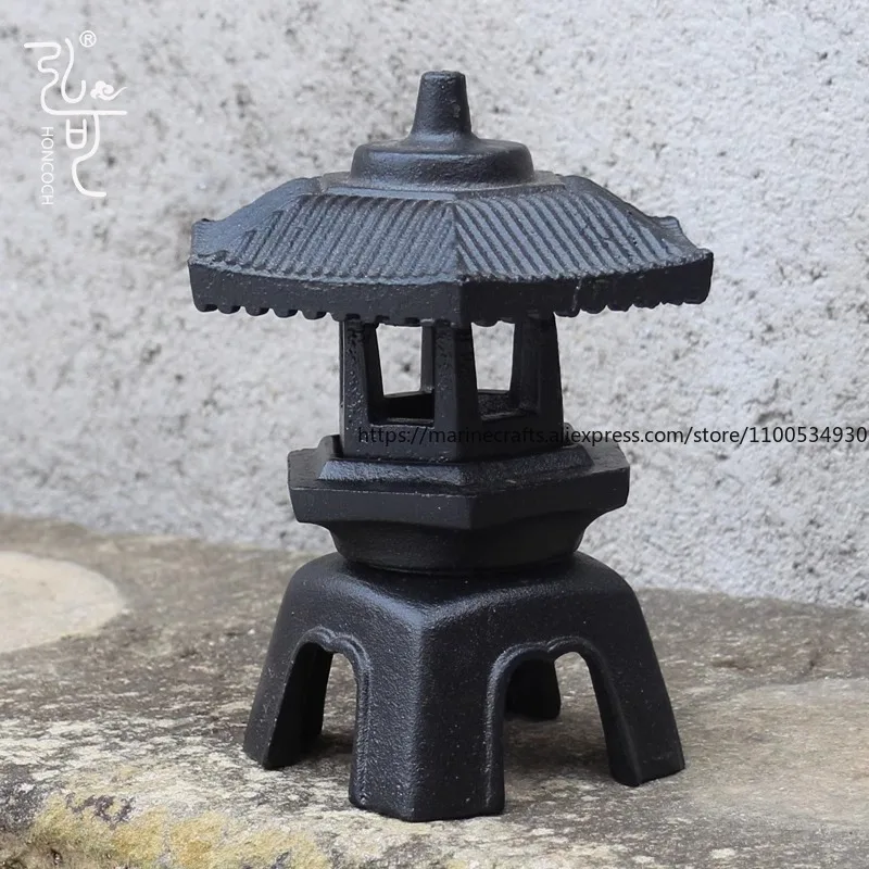 

Garden Cast Iron Art Retro Candlestick Floor Lamp Small Night Incense Burner Household Aromatherapy Creative Palace Accessories