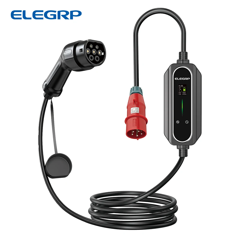 

Портативный зарядный кабель ELEGRP EU Standard Type 2 для электромобилей, новый быстрый зарядный прибор, мобильное зарядное устройство для электромобилей для путешествий