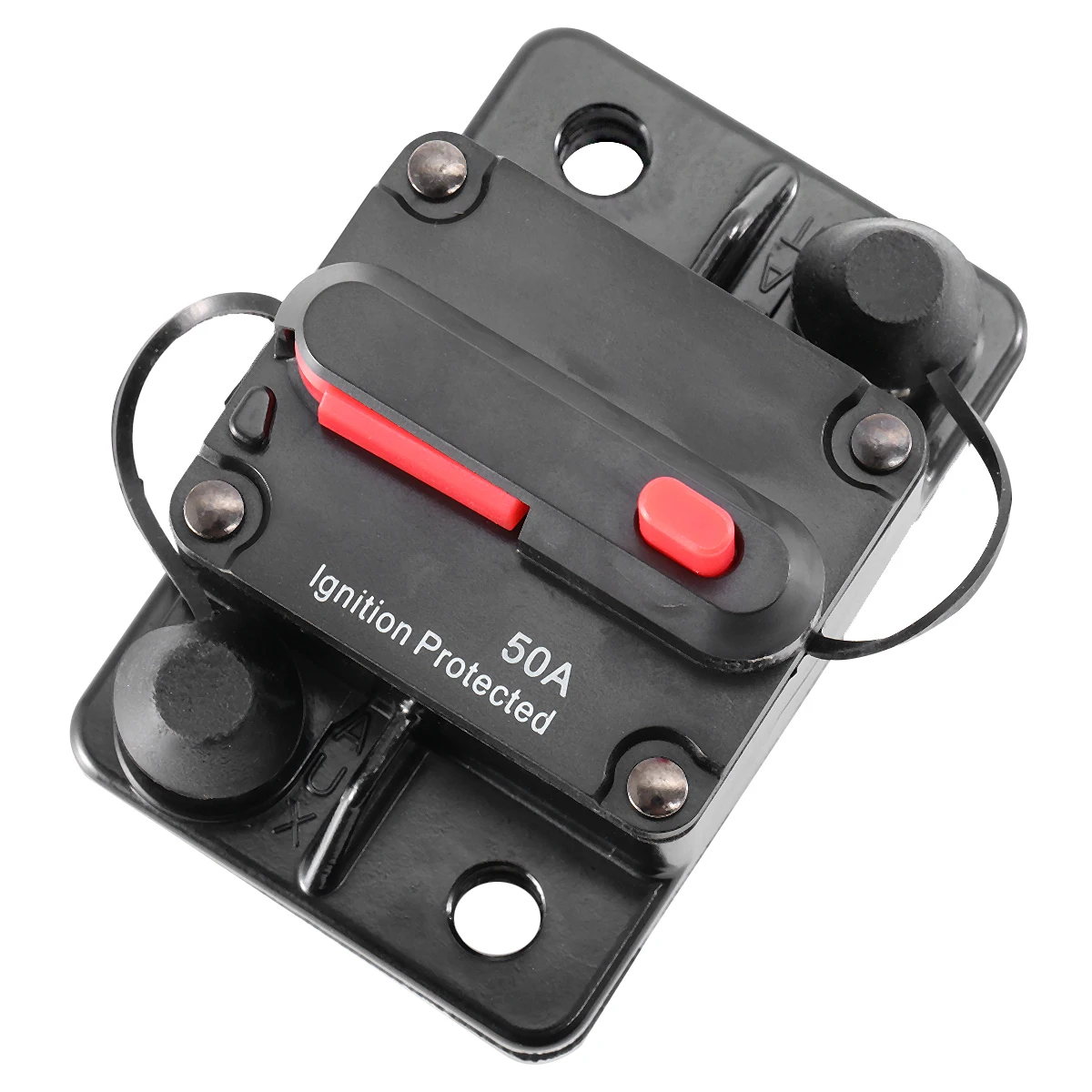 

High Amp Circuit Breaker 50A Protector Manual Reset Switchable Power Supply Black Sensitivity Electrical Appliances High Current