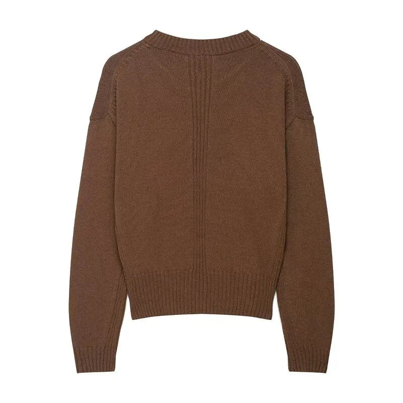 2025 Autumn New Arrival Women's Knitwear Long Sve V-Ne Slimming Commute Versatile Faion European Sle 67740