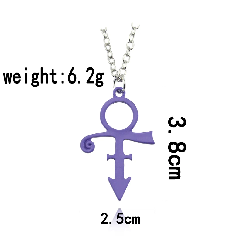 RIP Famous Singer Prince Memorial Symbol Love Logo Purple Rain collana con ciondolo di alta qualità Singer Artist Prince Gifts