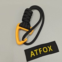 Triangle Buckle Paracord Keychain Outdoor Camping Hiking Tactical Backpack Hanging Hooks High Strength Braided Lanyard Key Chain