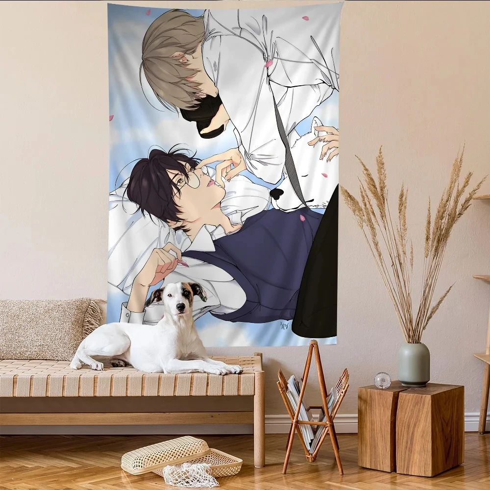 Anime Cartoon Kawaii Lost In The Cloud Tapestry Room Decoration Home Decor Bedroom Wall Hanging Fabric Tarot Hippie