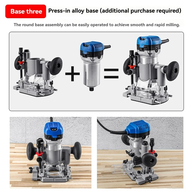 Compact Plunge Router Base Milling Trimming Machine Base Electric Router Bracket For DIY Woodworking Slotting Trimming