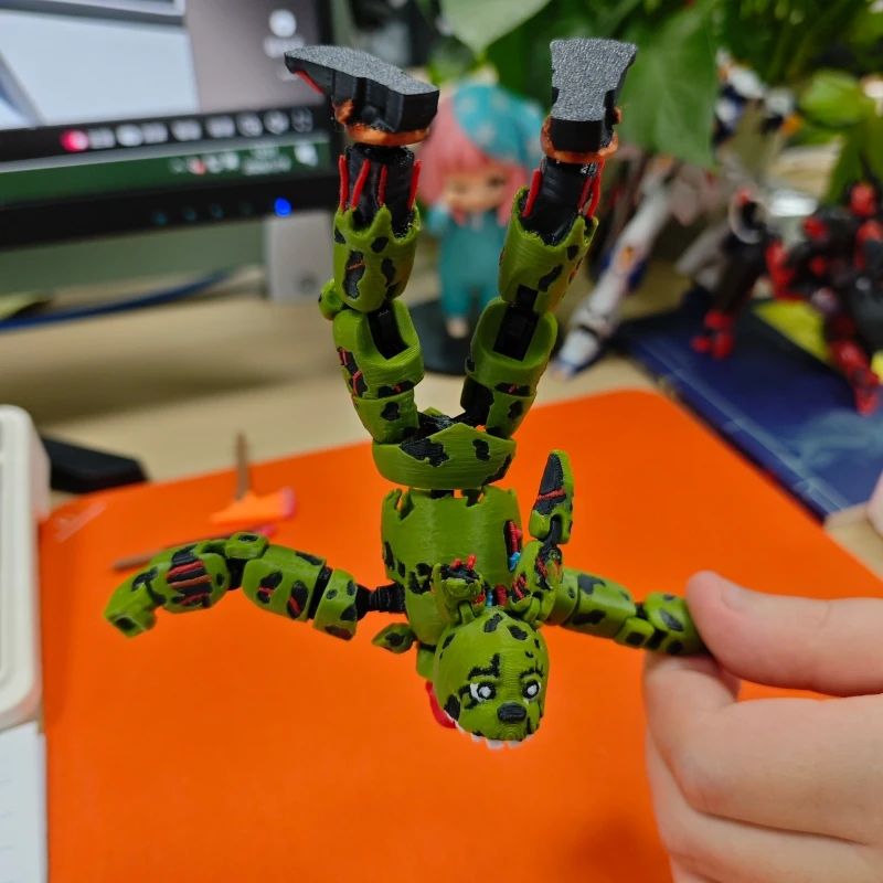 3D Printed Five Nights At Harem 3 Springtrap T13 Action Figure Multi-Joint Removable