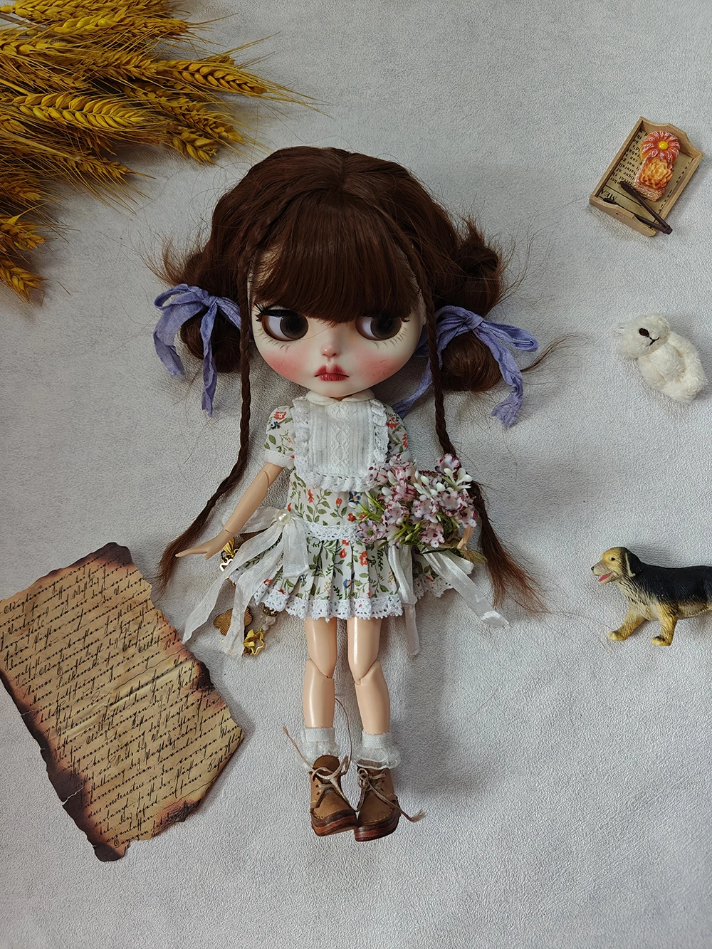 

Handmade Antique blythe doll clothes Lace Vintage Dress for Blythe Doll OB22 OB24 AZONE Doll Clothes blythe accessories