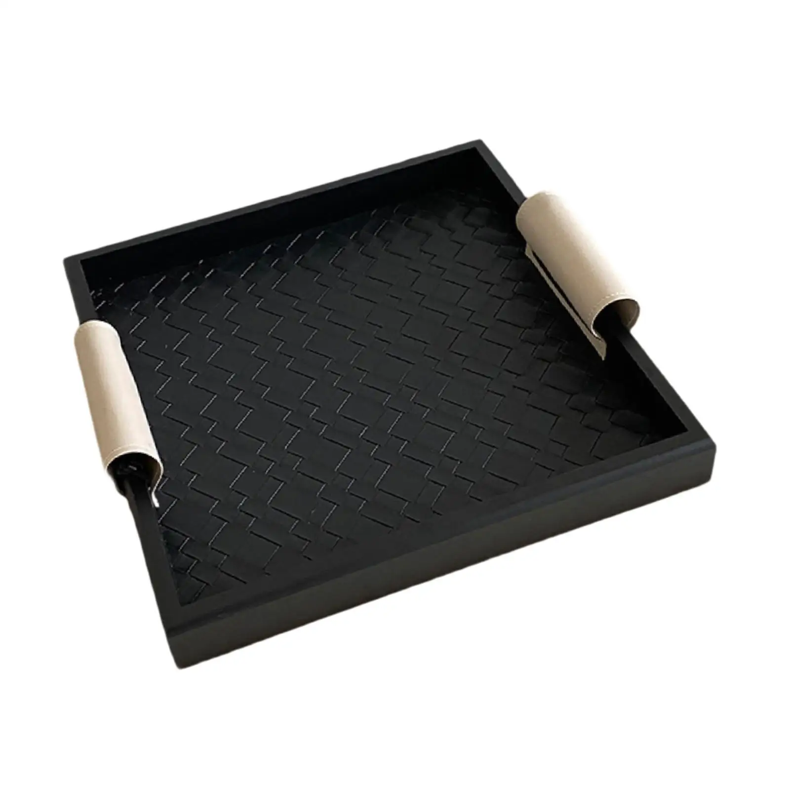 

Jewelry Tray Rings Earrings Necklaces Bracelet Watch Jewelry Holder PU Leather Storage Tray for Bathroom Home Decoration