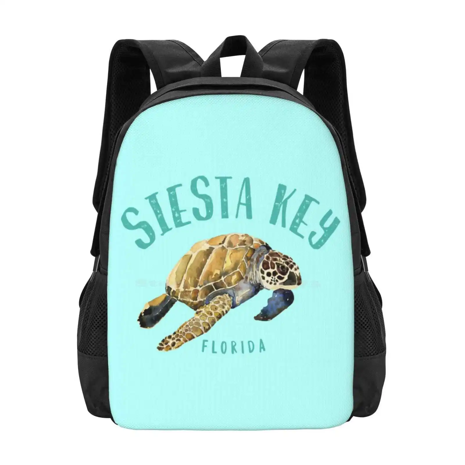 Siesta Key Florida Sea Turtle Design Hot Sale Schoolbag Backpack Fashion Bags Siesta Key Beach Florida Siesta Key Beach