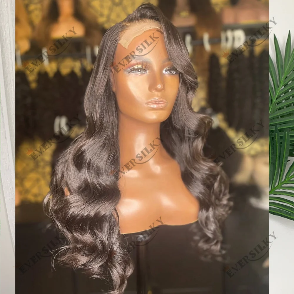 

Chocolate Brown 360 Lace Frontal Human Hair Wigs Preplucked 5x5 Lace Closure Glueless Wigs with Baby Hair Body Wave Full Lace