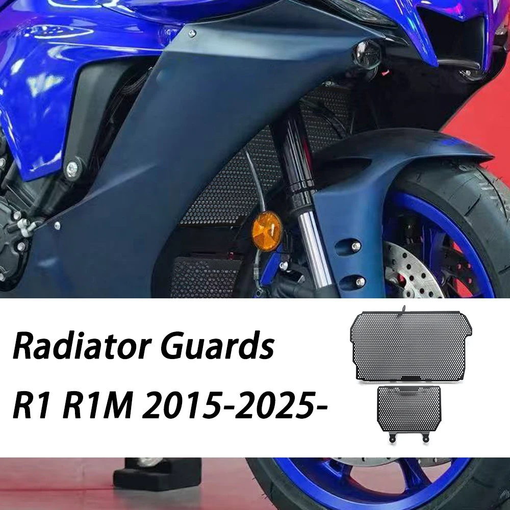 For Yamaha R1 R1M 2015-2025 Motorcycle Radiator Grille Guard Cover Protective Water Tank Cooler Protector