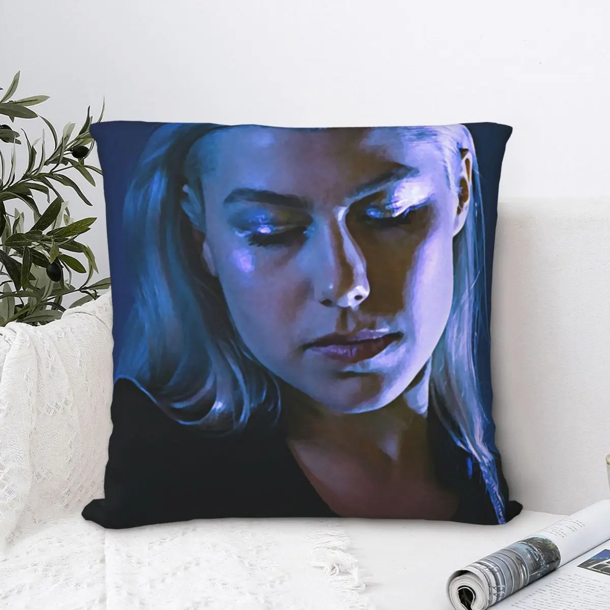 Phoebe Art Print Indie Rock Square Pillowcase Polyester Pillow Cover Velvet Cushion Decor Comfort Throw Pillow For Home Car