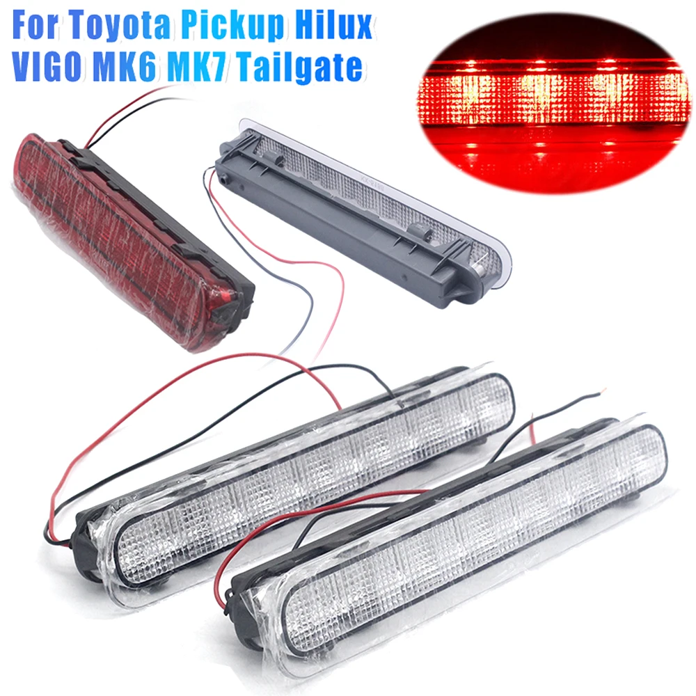 Smoked Rear 3rd Brake Light Black Stop Tail Lamp Tailgate Third Brake Light for Toyota Hilux VIGO SR5 MK6 2005-2014