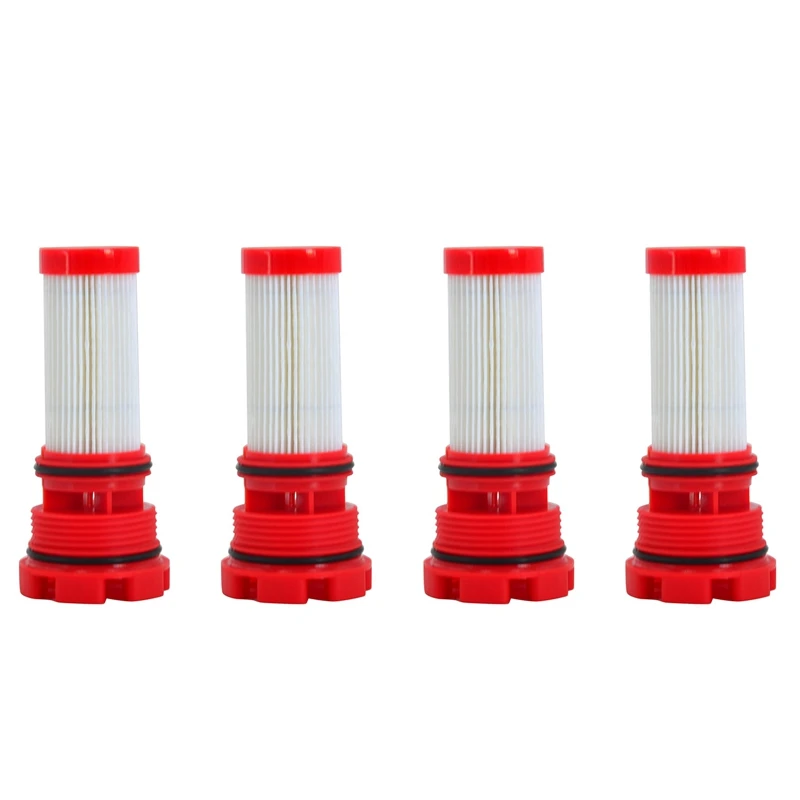 

4X New Red Fuel Filter Fit For FORD Mercury Optimax/Verado Engines 8M0020349 884380T