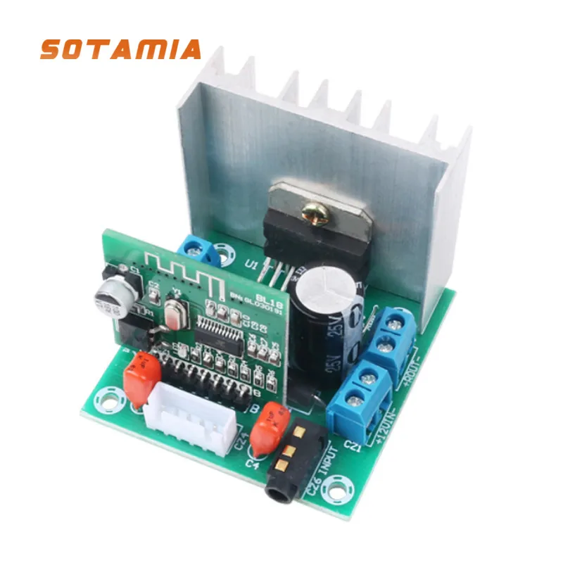 

SOTAMIA TDA7297 Bluetooth-усилитель, аудиоплата, 2x15 Вт, домашний кинотеатр 2,0, динамик мощности, мини-усилитель, Hi-Fi стерео модуль декодирования