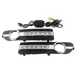 LED DRL Daytime Running Light LED Daylight Amber & White Fog Light for Volvo S80 2007-2013