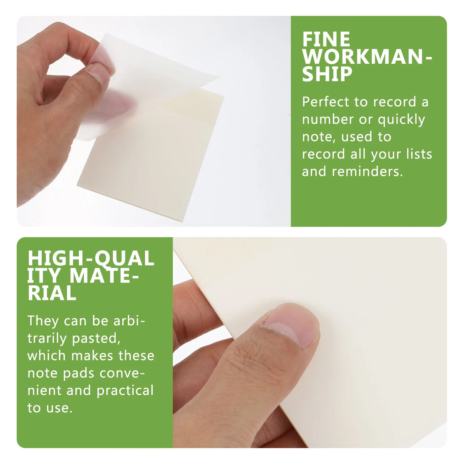 

6pcs Transparent Clear Memo Pads Waterproof Stickers for Office Home School Desk Fridge Writing Paper Student Gifts