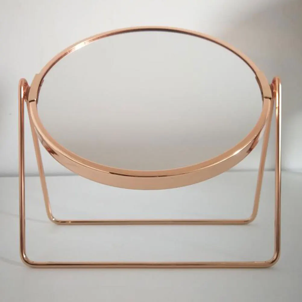 

1Pcs Double Side Mirror Desktop Rotation Clear Magnifying Image for Women Daily Use Elegant Bedroom Bathroom Decor