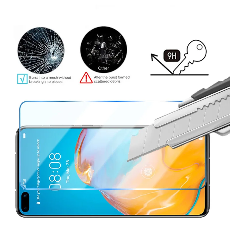 3PCS Screen Protector for Huawei P50 P40 P30 P20 Lite Pro Tempered Glass for Huawei P Smart 2021 2020 2019 Y9S Glass Protector