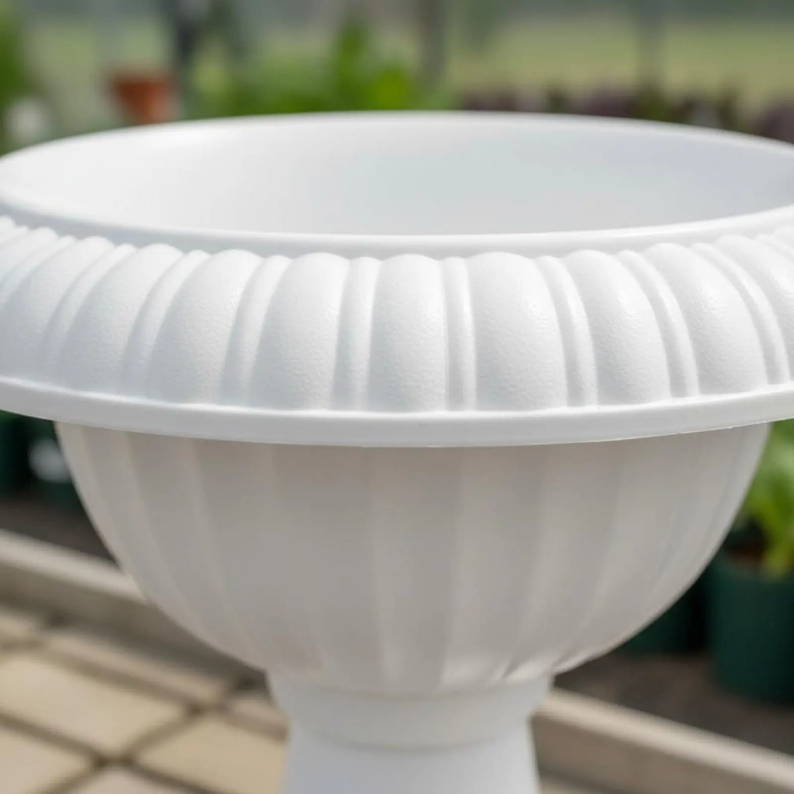 Pedestal Flower Pot Lightweight Goblet Shaped Flower Pot Wedding Centerpiece Vase Odorless Material Gardening Supply for Balcony