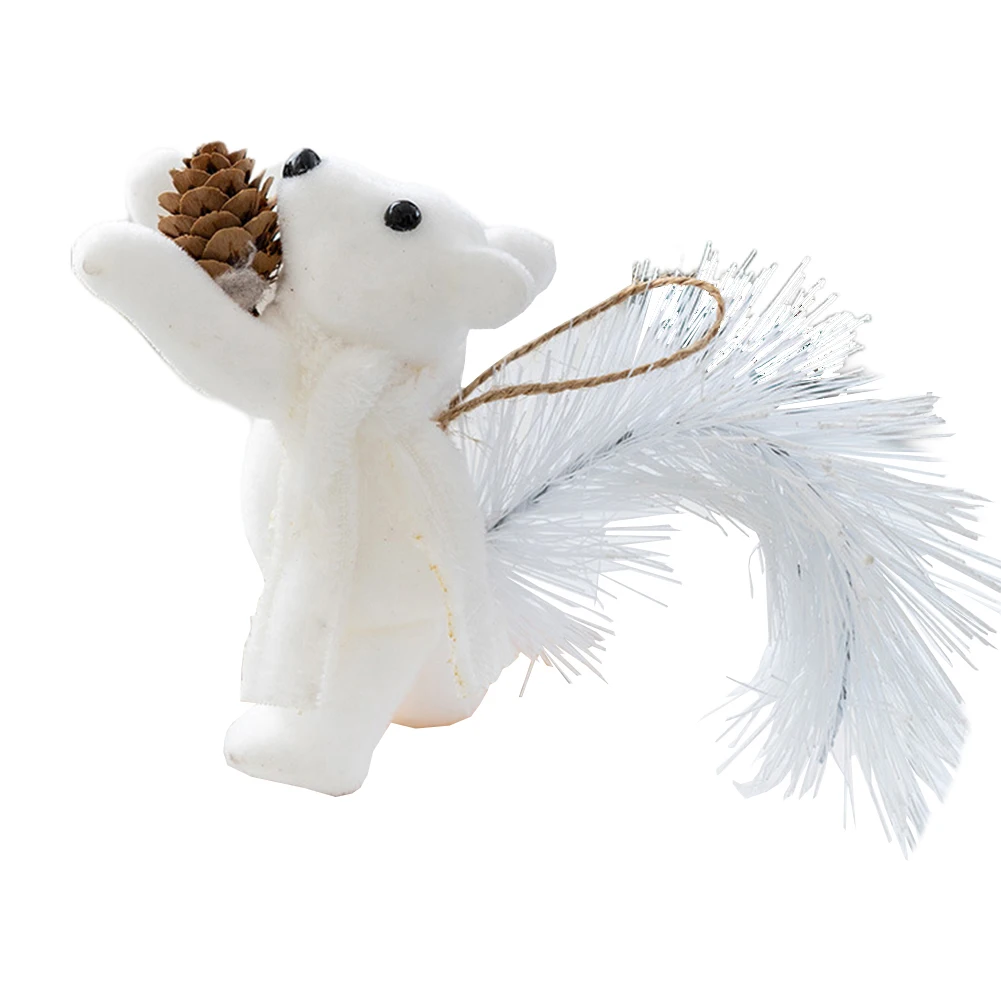 Enhance Festive Atmosphere Realistic Squirrel Ornaments Versatile Christmas Ornament Foam Squirrel Hanging Decor