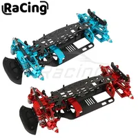 Metal Alloy & Carbon Fiber Frame Chassis with Shock Absorbers Belt Drive For Tamiya TT01 TT-01 1/10 RC Car Upgraded Parts