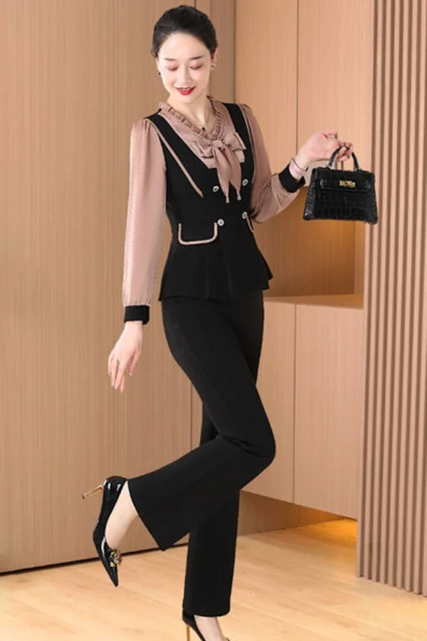 

2025 Spring/Fall Fashion Two-Piece Set for Women Slimming and Youthful Business Casual Outfit Stylish High-End Suit Daily Wear