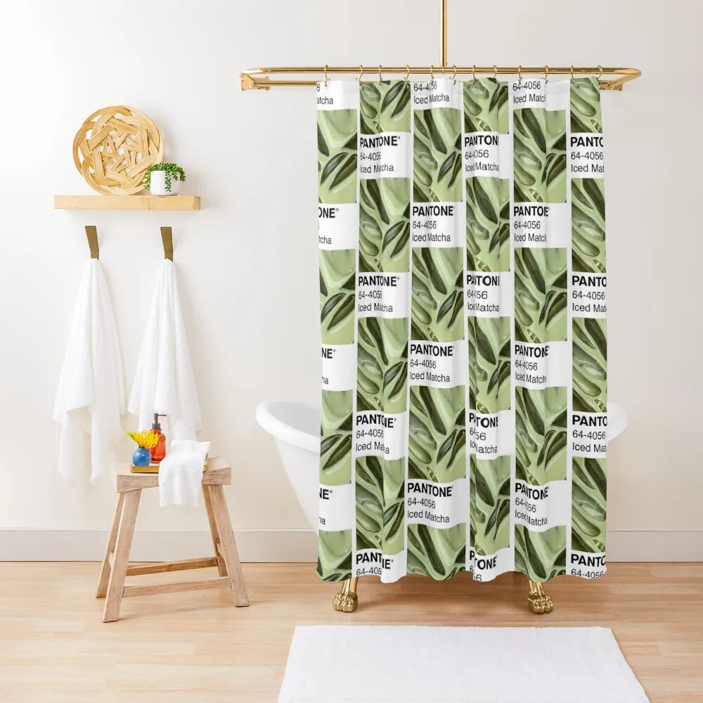 

Pantone - Iced Matcha Shower Curtain Bathroom Decor Waterproof Bath And Anti-Mold Modern Accessory Bathrooms Curtain