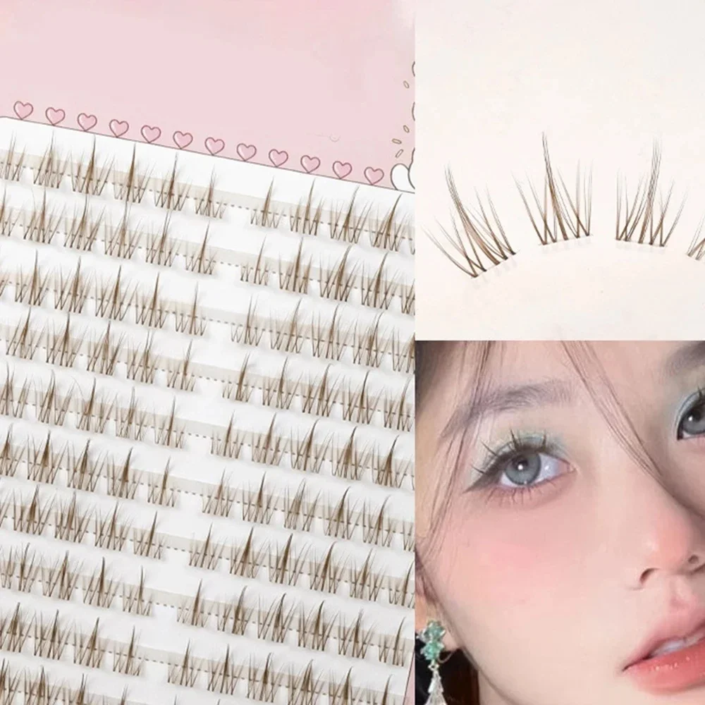 Brown Manga False Eyelashes, Natural Soft Large Capacity