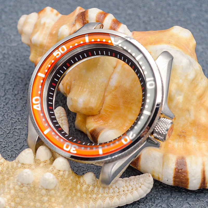 NH35 Case Seiko Mod SKX007 Case Fit for NH35 NH36 Japan Movement Transparent Back Cover Men Sapphire Crystal Glass Watch Case