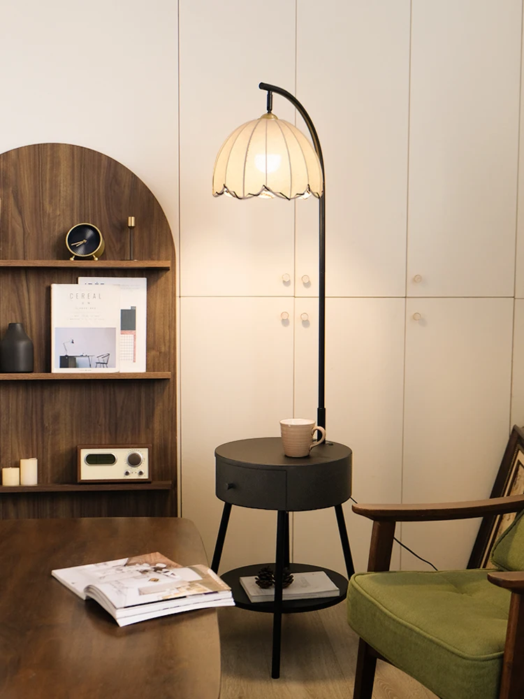 

Medieval style living room floor lamp atmosphere sofa side storage bedside table integrated bedroom vertical