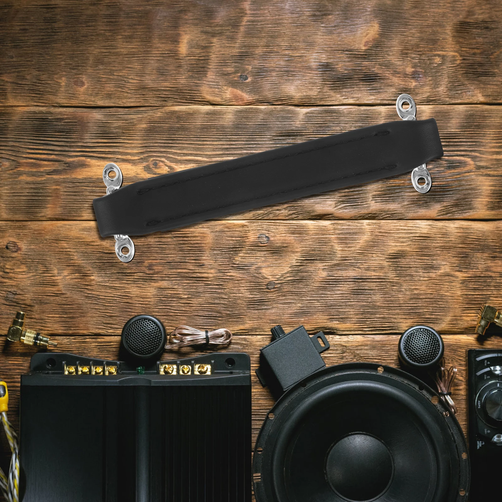 

Guitar Amp Speaker Handle Replacement Portable Side Lift Pull for Audio Cabinet Black Soft PU Grip Hardware Accessory Easy