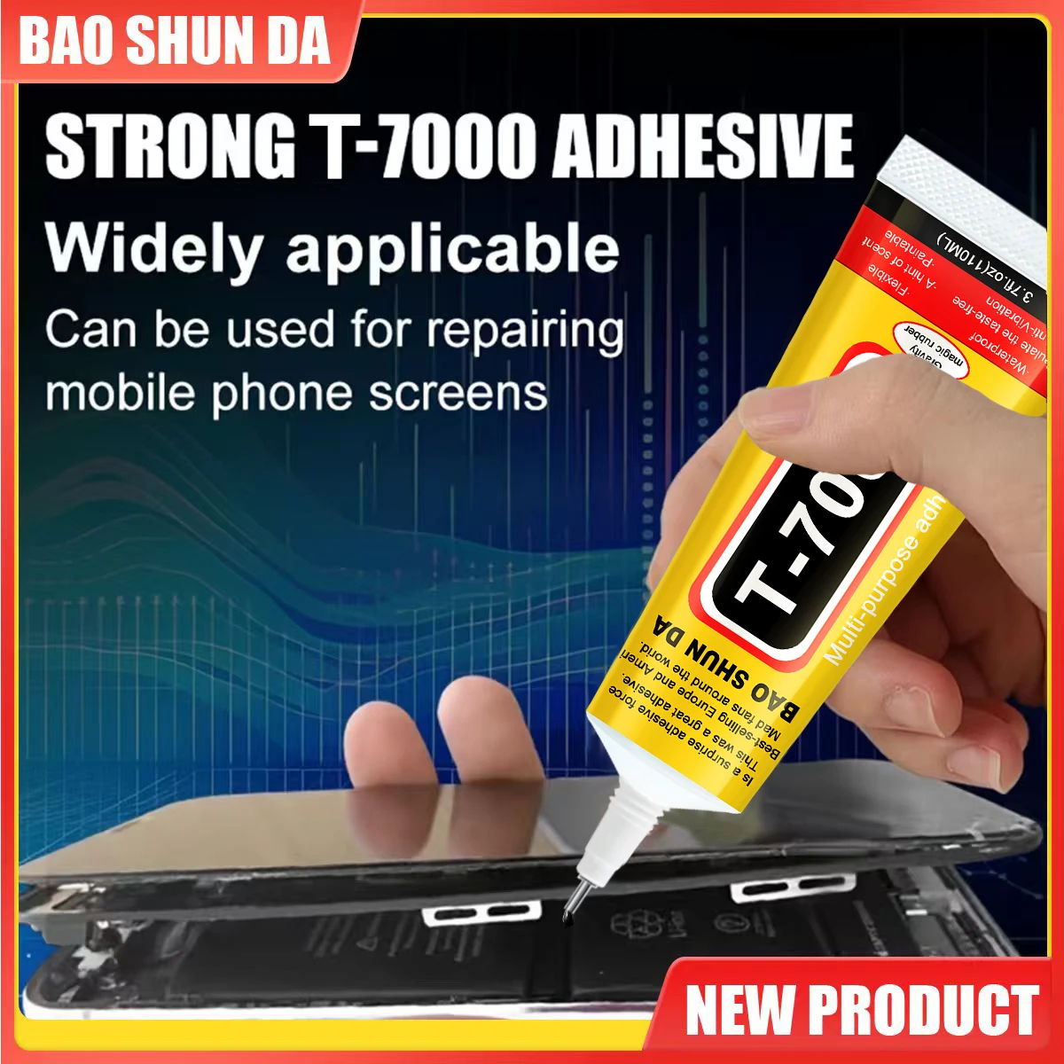 T7000 LCD Frame Adhesive T-7000 Electronic Components Glue 15/25/50/110ml Black Contact Cellphone Tablet Repair Adhesive Tool
