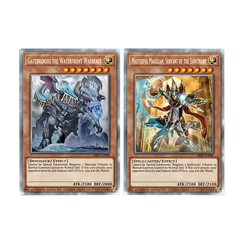 2PCS/SET YuGiOh Masterful Magician, Servant of The Sanctuary Self Made Refraction Flash Card Anime Classics Game Collection Card