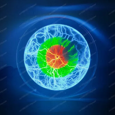 TuyaFlash القرص 6 بوصة الأزرق ثلاثي الألوان البرق القرص أحمر أخضر وردي القرص السحري اللمس الحالي مصباح Pl Asma PlateAlexa Google Assist