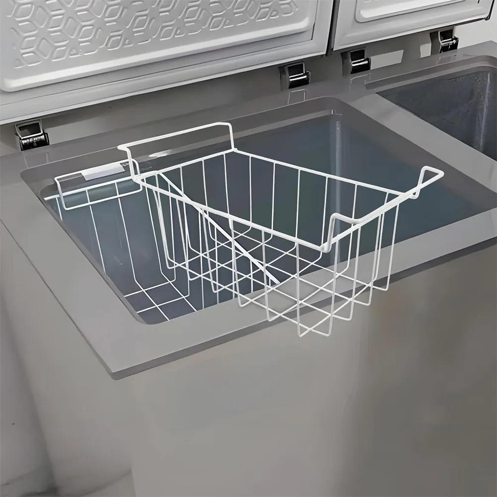 Chest Freezer Organizer Bins Stackable Handle Basket Deep Refrigerator Hanging Storage Rack Internal Shelves Container Sort Meat