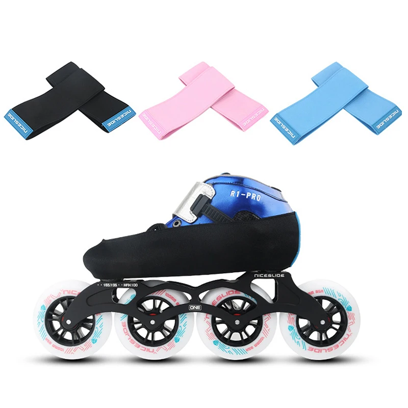 1Pair Carbon Fiber Roller Skating Shoes Protective Cover Wear Resistant Flat Flower Ice Knife Shoe Covers for Skating Protection