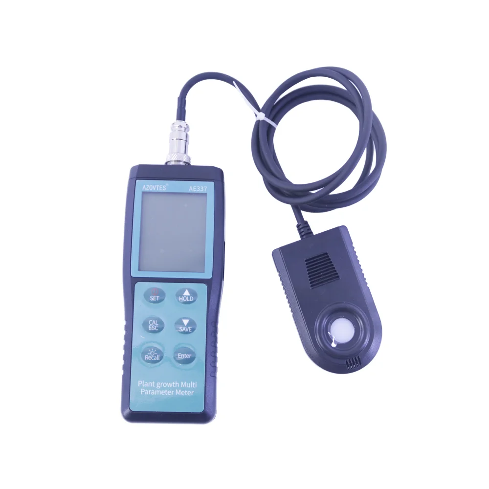 AE337 Digital PAR Plant Growth Multiparameter Meter CO2 Temp and RH% Tester 0~3999umol/㎡/s with Data Storage Function