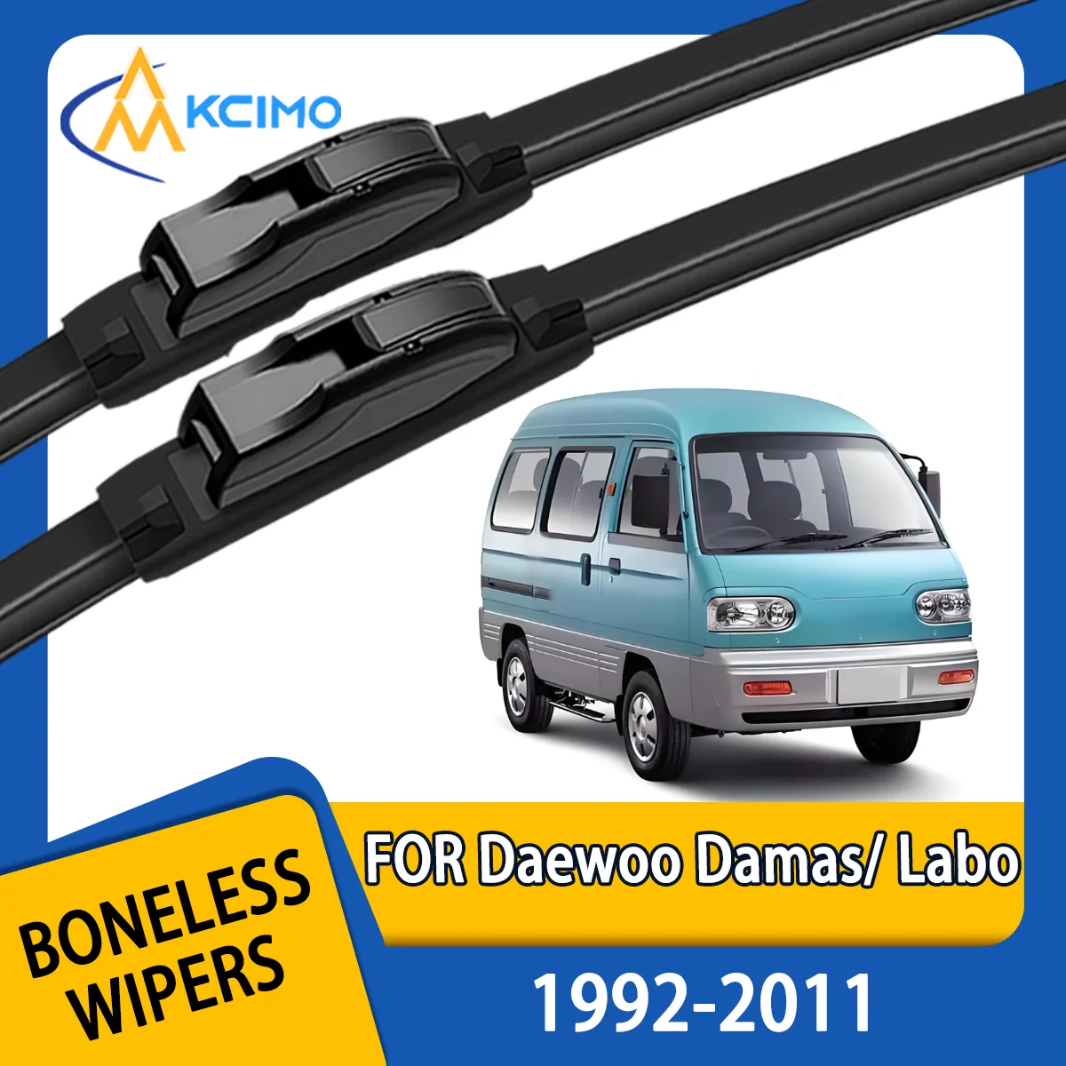 

KCIMO 2PCS New Wiper Blades for Daewoo Damas/ Labo 1992-2011 Suzuki Carry/Daewoo Attivo/Damas/Labo JJ Motors Viva/Brovo Brushes