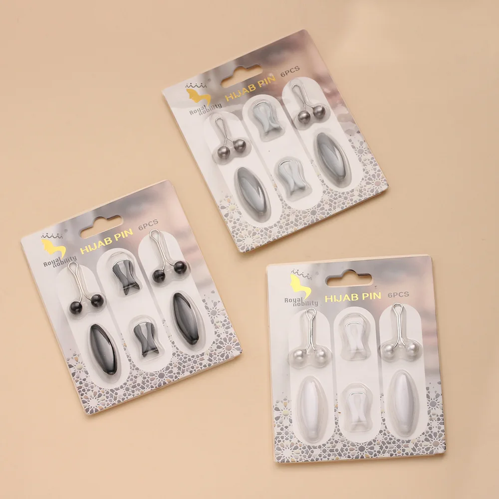 

Multi - style Pearl Matte Hijab Pin Set, Muslim Hijab Non - slip Accessories, Fashion Versatile Hijab Styling Fastening Clip Com
