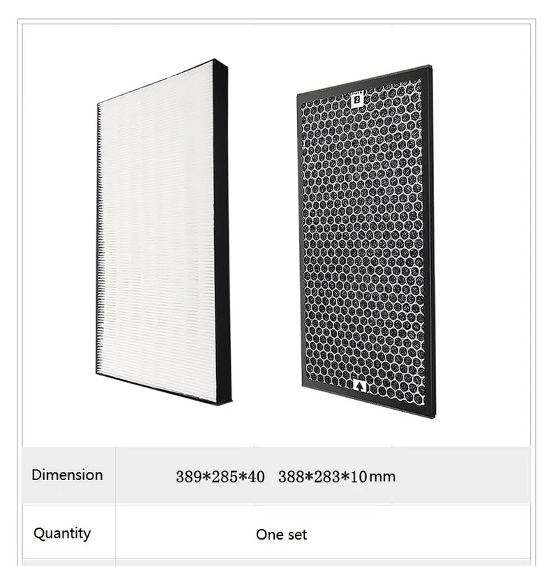 

2pcs FZ-A80SFE Replacement HEPA Carbon Filters for Sharp FU-A80-W / FU-A80A / FU-A80A-W FZ-A80HFU / FU-A80JW Air Purifier Parts