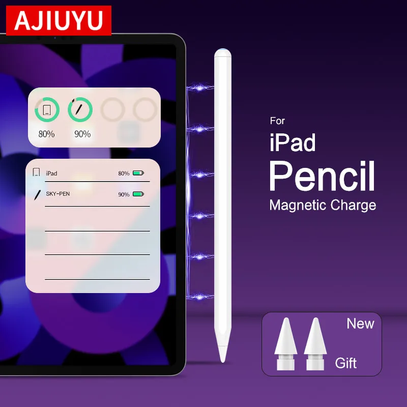 

AJIUYU для iPad Pencil 2 1 Стилус для Apple iPad Pro 11 12,9 2020 2018 2021 2022 Mini6 Air5 4 8 7 с беспроводной зарядкой