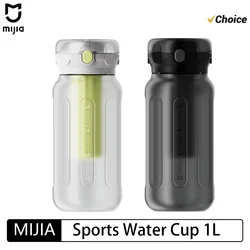 New MIJIA Sports Water Cup 1L Sport Water Bottle Portable Travel Safe Plastic Bottles For Training Sport Mixing Fitness Cup